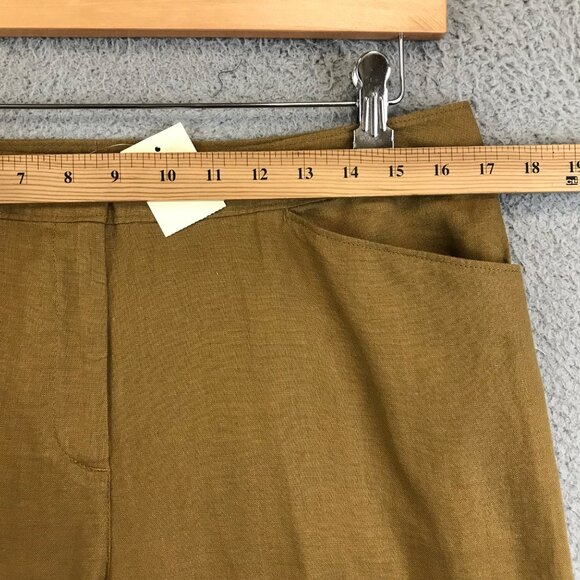 New J Jill Sandalwood Wide Leg Genuine Fit Linen Pants size 12 - Picture 7 of 12